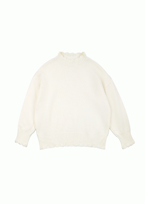밀크 웨이브 드롭숄더 루즈핏 니트 스웨터
